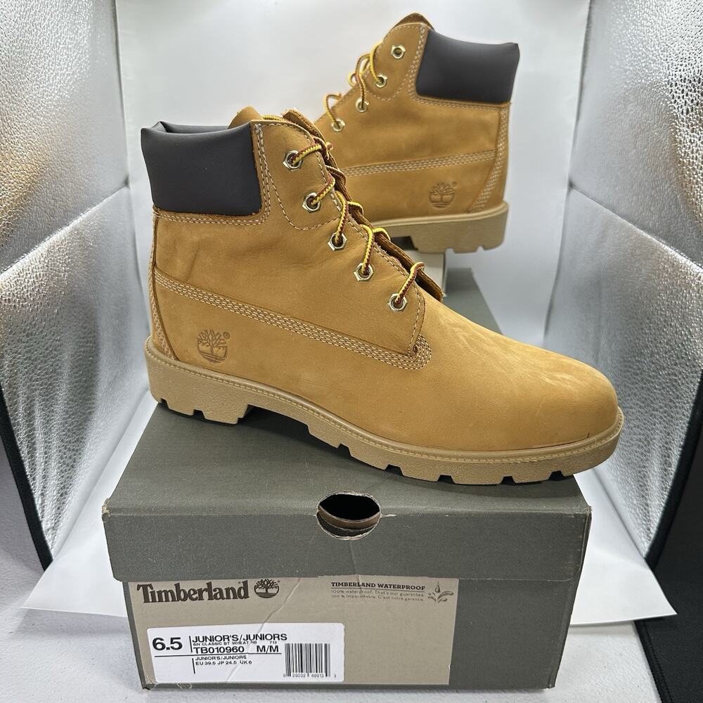 Timberland Premium 6" Inch Nubuck Wheat Boots | Youth Size 6.5Y / Women’s 8-8.5